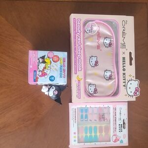 NEW Hello Kitty x The Crème Shop Spa Set + RARE Kuromi Figure